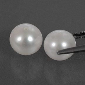 Pearl Gemstone in 8.3 mm Size for Sale, Pearl Stone in Silver White Color
