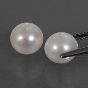 Pearl Gemstone in 8 mm Size for Sale, Pearl Stone in Silver White Color