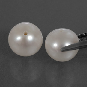 Pearl Gemstone in 8.4 mm Size for Sale, Pearl Stone in Silver White Color