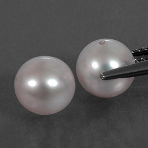 Pearl Gemstone in 7.1 mm Size for Sale, Pearl Stone in Silver Pink Color