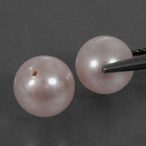 5.55 ctw Pink Pearl Stones, Natural Pearl in Half-Drilled Sphere Shape for Sale