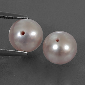 4.84 ctw Pink Pearl Gemstones, Pearl Gems in Half-Drilled Sphere Shape for Sale.