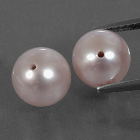 Medium Pink Perle Edelstein - 2.9ct halbgebohrte Kugel (ID: 331725)