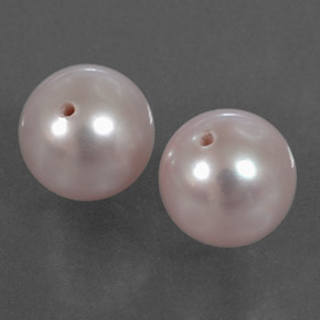 5.79 ctw Pink Pearl Stones, Natural Pearl in Half-Drilled Sphere Shape for Sale
