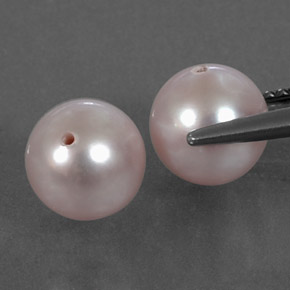 Pearl Gemstones in 7.6 mm Size for Sale, Pearl Stones in Medium Pink Color