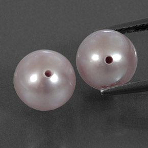 5.51 ctw Pink Pearl Gemstones, Pearl Gems in Half-Drilled Sphere Shape for Sale.