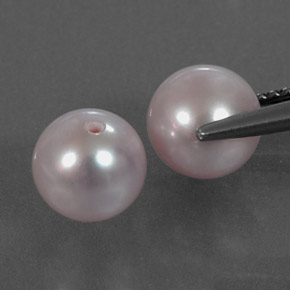 Pearl Gemstone in 6.9 mm Size for Sale, Pearl Stone in Silver Pink Color