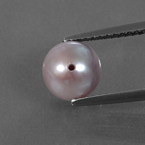 2.58 ct Pink Pearl Gemstone, Pearl Gem in Half-Drilled Sphere Shape for Sale.