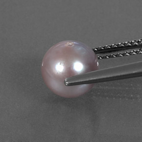 Pearl Gemstone in 7.2 mm Size for Sale, Pearl Stone in Silver Pink Color