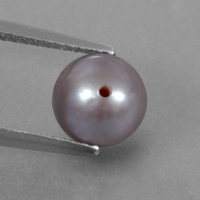 2.51 ct Blue Pearl Gemstone, Pearl Gem in Half-Drilled Sphere Shape for Sale.