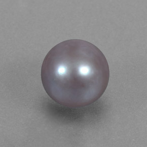 2.51 ct Blue Pearl Stone, Natural Pearl in Half-Drilled Sphere Shape for Sale