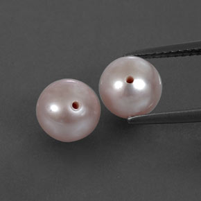 4.92 ct Pink Pearl Gemstone, Pearl Gem in Half-Drilled Sphere Shape for Sale.