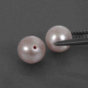 Pearl Gemstone in 7 mm Size for Sale, Pearl Stone in Silver Pink Color