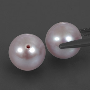 Pearl Gemstone in 7.3 mm Size for Sale, Pearl Stone in Silver Pink Color