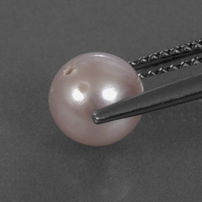 Pearl Gemstone in 7 mm Size for Sale, Pearl Stone in Silver Pink Color