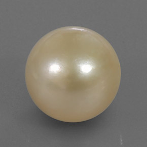 14.49 ct Gold Pearl Gemstone, Pearl Gem in Spherical Shape for Sale.