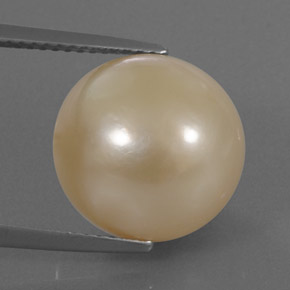 14.95 ct Yellow Pearl Stone, Natural Pearl in Spherical Shape for Sale
