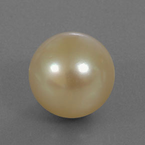 11.50 ct Yellow Pearl Gemstone, Pearl Gem in Spherical Shape for Sale.