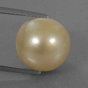 13.12 ct Yellow Pearl Stone, Natural Pearl in Spherical Shape for Sale