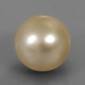 14.91 ct Yellow Pearl Stone, Natural Pearl in Spherical Shape for Sale
