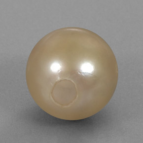 14.27 ct Yellow Pearl Stone, Natural Pearl in Spherical Shape for Sale