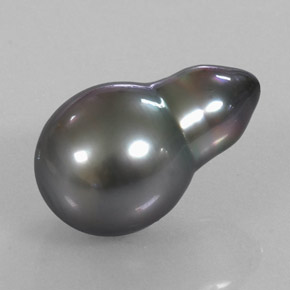 15.12 ct Gray Pearl Stone, Natural Pearl in Drop / Pear Shape for Sale