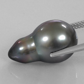 Pearl Gemstone in 19.2 x 11.7 mm Size for Sale, Pearl Stone in Silver Color