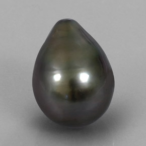 13.74 ct Gray Pearl Gemstone, Pearl Gem in Drop / Pear Shape for Sale.