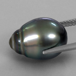Pearl Gemstone in 15 x 11.1 mm Size for Sale, Pearl Stone in Silver Color