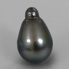 13.94 ct Gray Pearl Gemstone, Pearl Gem in Drop / Pear Shape for Sale.