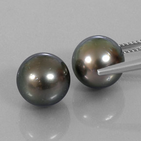 Pearl Gemstone in 10.6 mm Size for Sale, Pearl Stone in Silver Color