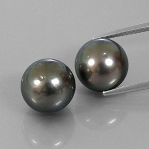 15.27 ct Silver Pearl Gemstone, Pearl Gem in Spherical Shape for Sale.