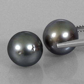 Pearl Gemstones in 10.7 mm Size for Sale, Pearl Stones in Silver Color