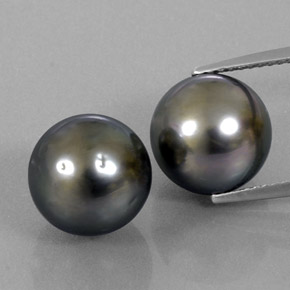 16.59 ctw Gray Pearl Gemstones, Pearl Gems in Spherical Shape for Sale.
