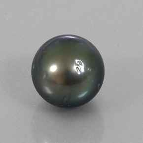 9.57 ct Silver Pearl Stone, Natural Pearl in Spherical Shape for Sale