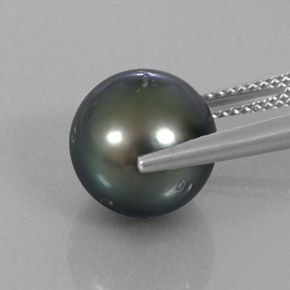 Pearl Gemstone in 11 mm Size for Sale, Pearl Stone in Silver Color