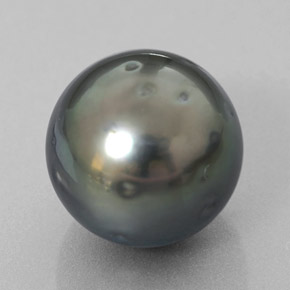 7.08 ct Gray Pearl Stone, Natural Pearl in Spherical Shape for Sale