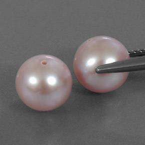 Pearl Gemstone in 7.7 mm Size for Sale, Pearl Stone in Silver Pink Color