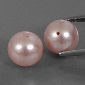 6.89 ct Pink Pearl Gemstone, Pearl Gem in Drilled Sphere Shape for Sale.