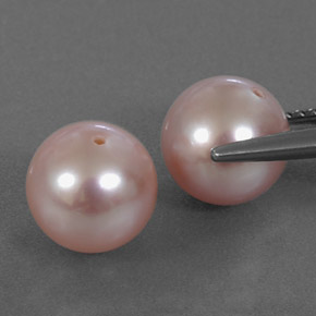 Pearl Gemstone in 7.9 mm Size for Sale, Pearl Stone in Silver Pink Color