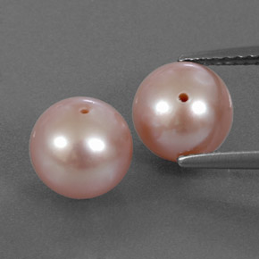 5.84 ctw Pink Pearl Gemstones, Pearl Gems in Drilled Sphere Shape for Sale.