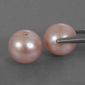 Pearl Gemstones in 7.5 mm Size for Sale, Pearl Stones in Silver Pink Color