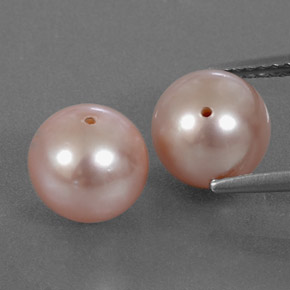 6.99 ct Pink Pearl Gemstone, Pearl Gem in Drilled Sphere Shape for Sale.