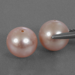 Pearl Gemstone in 8 mm Size for Sale, Pearl Stone in Silver Pink Color