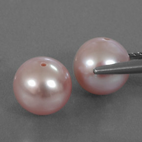 Pearl Gemstones in 7.8 mm Size for Sale, Pearl Stones in Orange Pink Color