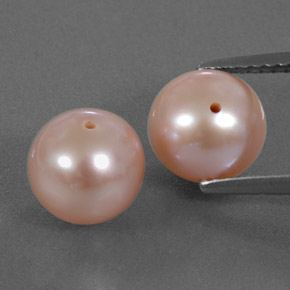 6.22 ct Pink Pearl Gemstone, Pearl Gem in Drilled Sphere Shape for Sale.