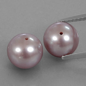 6.40 ctw Pink Pearl Gemstones, Pearl Gems in Drilled Sphere Shape for Sale.