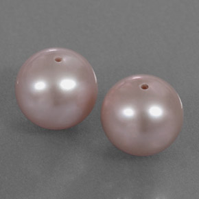 6.38 ctw Pink Pearl Stones, Natural Pearl in Drilled Sphere Shape for Sale