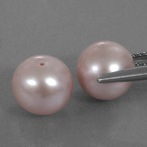 Pearl Gemstones in 7.7 mm Size for Sale, Pearl Stones in Orange Pink Color