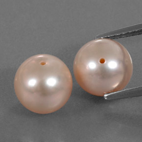 6.43 ct Pink Pearl Gemstone, Pearl Gem in Drilled Sphere Shape for Sale.